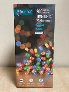 200 Battery Operated Timelights Multicoloured