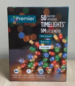 50 Battery Operated Timelights Multicoloured