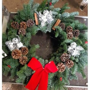 Christmas Wreath Large Festive Red