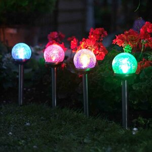 Crackle Globe Stake light 5 pack - image 2