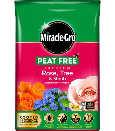 Miracle Gro Rose Tree & Shrub Compost Peat Free 40L