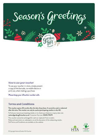 National Garden Gift E-Voucher - Season's Greetings